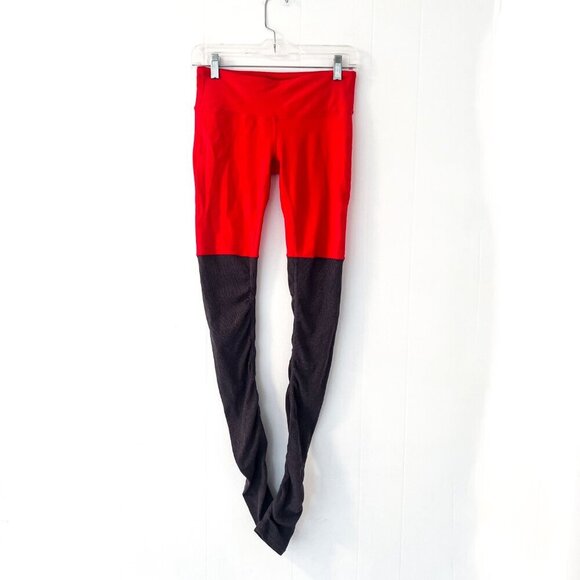 ALO Yoga Red and Gray Goddess Tight Pant Leggging - Picture 4 of 11